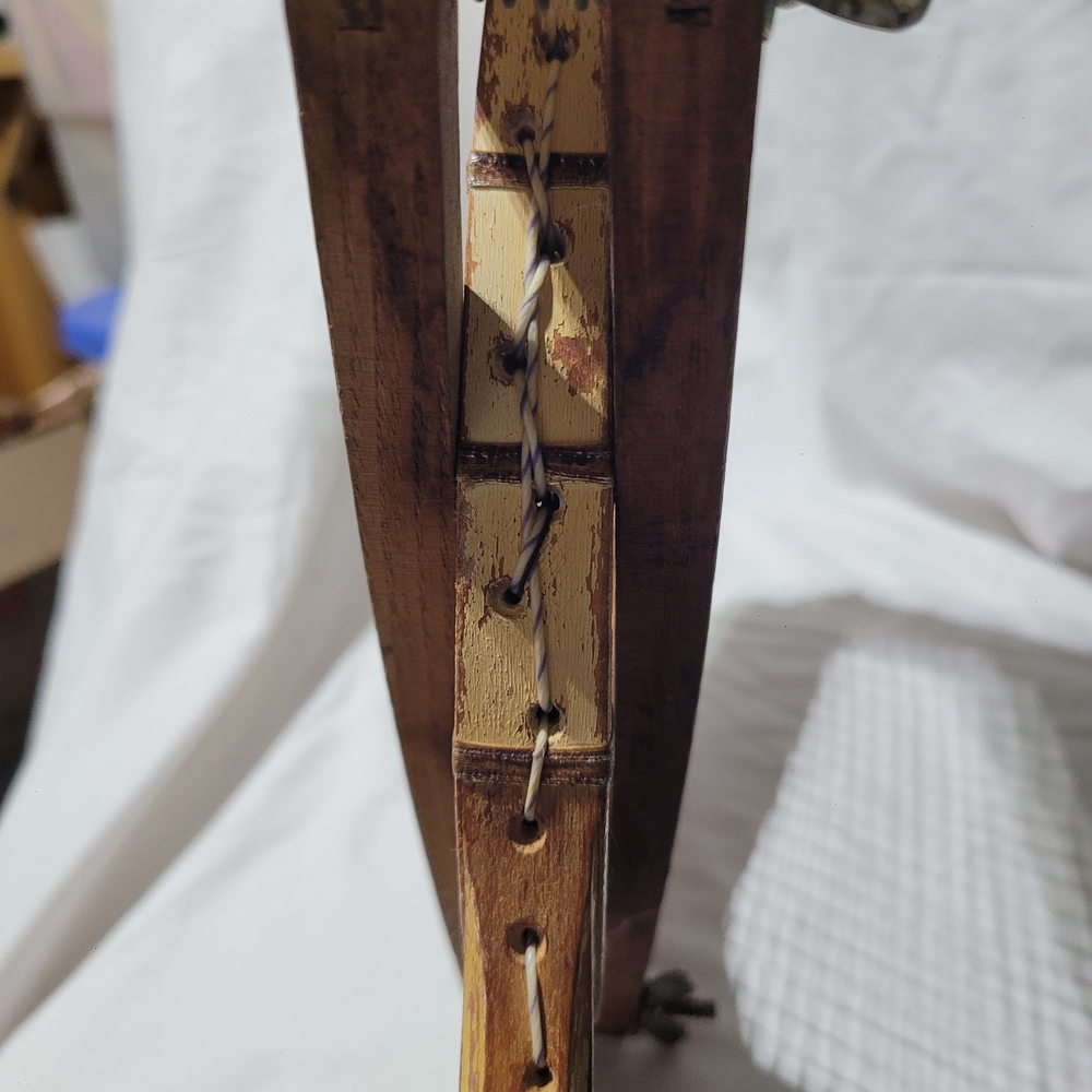 Vintage Wooden Sears Ladies Gold Trophy Tennis Racket with Press - Picture 9 of 9